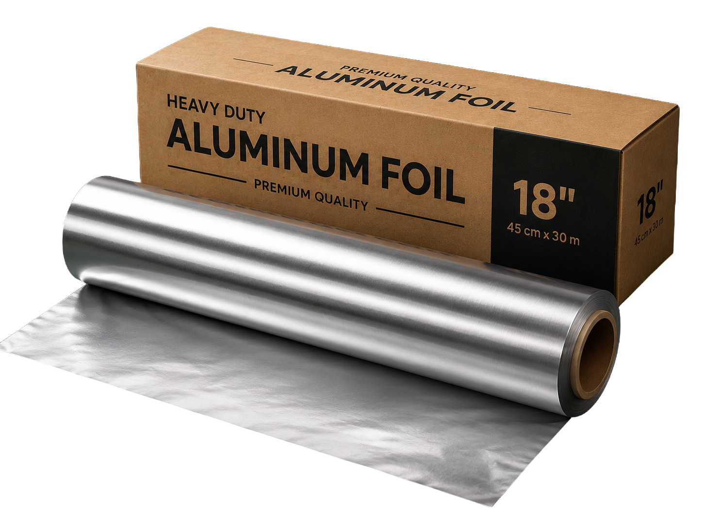 heavy duty aluminum foil roll for bbq, grilling & roasting