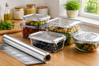 household aluminum foil roll for kitchen & food packaging