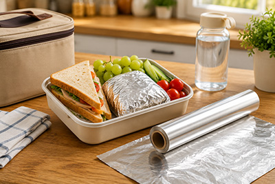 household aluminum foil roll for kitchen & food packaging