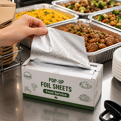 pop up aluminum foil sheets for professional food service